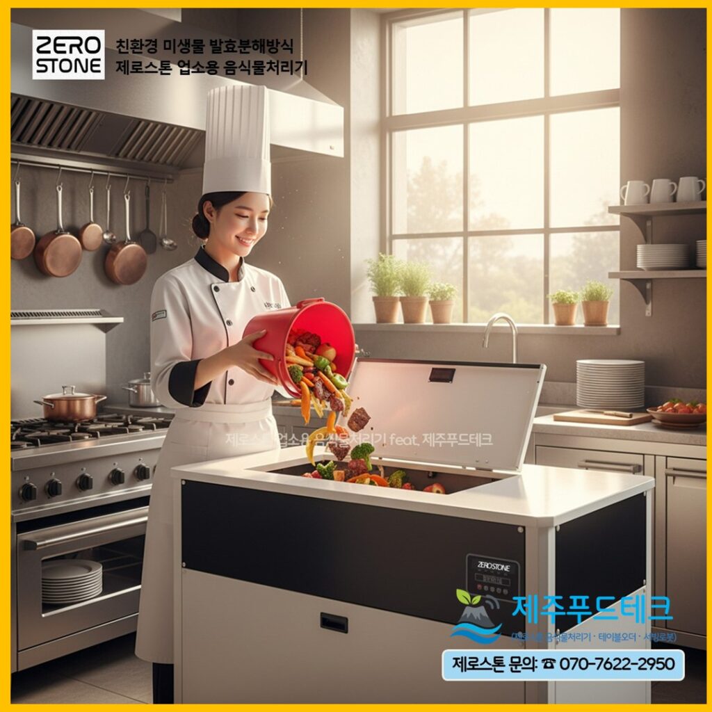 고형물회수되는 합법 제로스톤업소용음식물처리기_제주센터_제주푸드테크