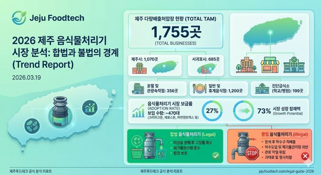 데이터로 보는 제주 음식물처리기 보급 현황. 제주 로컬 외식업 다량배출사업장 심층 분석