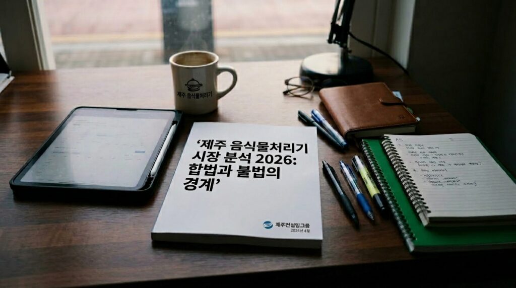 제주 업소용 음식물처리기 시장 분석 2026: 합법과 불법의 경계 - 제주푸드테크 인사이트 보고서